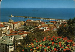 Panoramic View of City San Remo, Italy Postcard Postcard Postcard