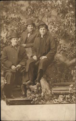 Three Men in City Park Portland, OR Postcard Postcard Postcard