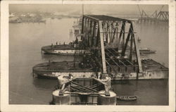 Placing One of Six Spans Crossing San Francisco Bay Newark, CA Postcard Postcard Postcard