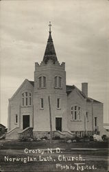 Norwegian Lutheran Church Crosby, ND Postcard Postcard Postcard