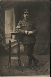 Soldier in Uniform Postcard