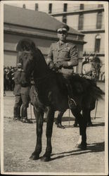 Military Officer on Horse Postcard Postcard Postcard