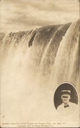 Bobby Leach's Awful Plunge Over Niagara Falls, 1911 Postcard