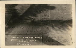 Footprints of the Stars - Grauman's Chinese Theatre Hollywood, CA Postcard Postcard Postcard