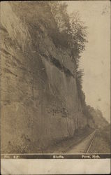 Bluffs - With Railroad Track at Bottom Postcard