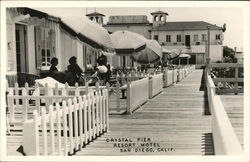 Crystal Pier Resort Motel Postcard