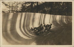 Riding on a Bobslead Postcard