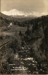 Mt. Shasta from Sacramento River Mount Shasta, CA Postcard Postcard Postcard