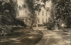 Curved Driveway Leading to House with Man and Woman San Jose, CA Postcard Postcard Postcard