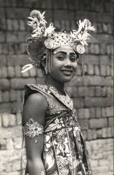 SE Asian Woman in Costume Postcard