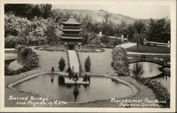 Berheimer Residene, Japanese Garden - Sacred Bridge and Pagoda of Nara Pacific Palisades, CA Postcard Postcard Postcard