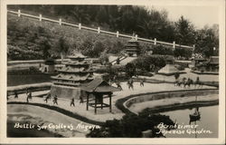 Battle for Castle of Nagoya, Bernheimer Japanese Garden Postcard