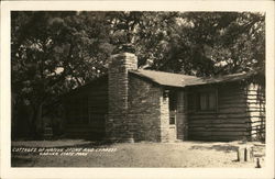 Cottages of Native Stone and Cypress - Garner State Park Postcard