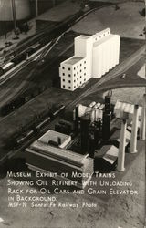 Museum Exhibit of Model Trains Showing Oil Refinery Trains, Railroad Postcard Postcard Postcard