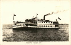 The Statue of Liberty Boat Postcard