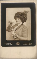 Woman Drinking Lemp Beer Advertising Postcard Postcard Postcard