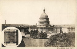 U. S. Capitol Building - East Front - Pompeian Olive Oil Postcard