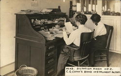 Dictation Room No 2. C. G. Conn's Band Instrument Factory Elkhart, IN Postcard Postcard Postcard