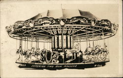 Superior Two Row Machine: Carousel Advertising Postcard Postcard Postcard