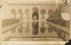 Swimming Pool in the Alhambra Palace Granada, Spain Postcard Postcard Postcard