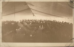 Soldiers at Attention in Tent Postcard