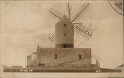 Windmill Mahon, Spain Postcard Postcard Postcard