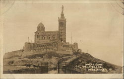 Notre Dame de la Garde Marseille, France Postcard Postcard Postcard