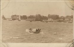 Boat on Waterfront Postcard