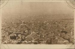 City View from the Top of the Eiffel Tower Paris, France Postcard Postcard Postcard