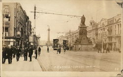 O'Connell Square, Street Level View Dublin, Ireland Postcard Postcard Postcard