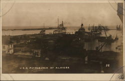 USS Pittsburgh (CA-4) Algiers Ships Postcard Postcard Postcard