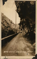 Road Scene - Gorges - Loup France Postcard Postcard Postcard