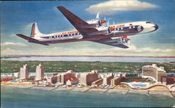 Eastern Air Lines Golden Falcon (DC-7B) Airline Advertising Postcard Postcard Postcard