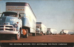 The General Motors 1955 Motorama 100-Truck Caravan Postcard