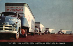 THe General Motors 1956 Motorama 100-truck caravan Advertising Postcard Postcard Postcard