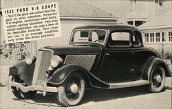 1933 Ford V-8 Coupe Cars Postcard Postcard Postcard