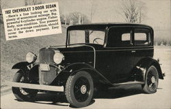 1932 Chevrolet 2-Door Sedan Cars Postcard Postcard Postcard