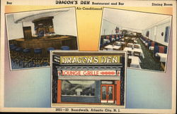 Dragon's Den Reastaurant and Bar Atlantic City, NJ Postcard Postcard Postcard