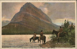 The Piegan's Watering Place Glacier National Park Postcard Postcard Postcard