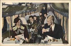 Luncheon Aloft in an Easatern Air Lines' Douglas Airline Advertising Postcard Postcard Postcard