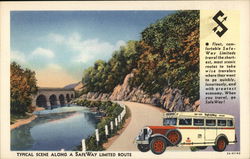 SafeWay Limited Auto Coaches Buses Postcard Postcard Postcard