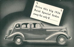 1936 Buick Special 4-Door Sedan Postcard