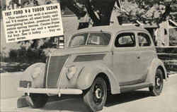 1937 Frod V-8 Tudor Sedan Postcard