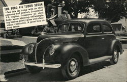 1938 Ford V-8 Tudor Sedan Cars Postcard Postcard Postcard