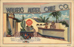 Walker's Austex Chile Co. - Texas Centennial Exposition, Dallas 1936 Postcard Postcard Postcard