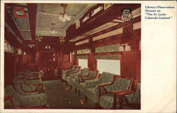 St. Louis-Colorado Limited - Library-Observation Sleeper Trains, Railroad Postcard Postcard Postcard