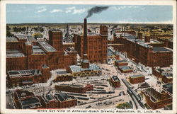 BIrd's Eye View of Anheuser-Busch Brewing Association Postcard