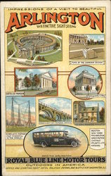 Royal Blue Line Motor Tours Postcard