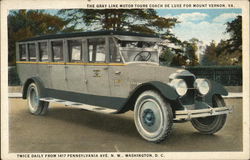 Gray Line Motor Tours Coach De Luxe for Mt. Vernon, VA Buses Postcard Postcard Postcard