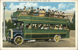 St. Louis Parlor Car Service - Peoples Motorbus Buses Postcard Postcard Postcard